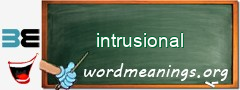 WordMeaning blackboard for intrusional